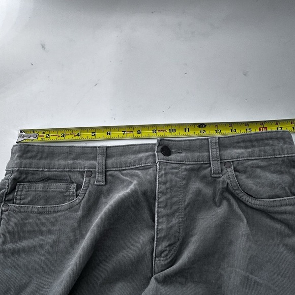 Lands'End Woman's Corduroy Pants Gray Straight Cut Mid Rise Pants Size 12 - Picture 8 of 9